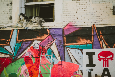 Los Angeles Art District Engagement Photographer